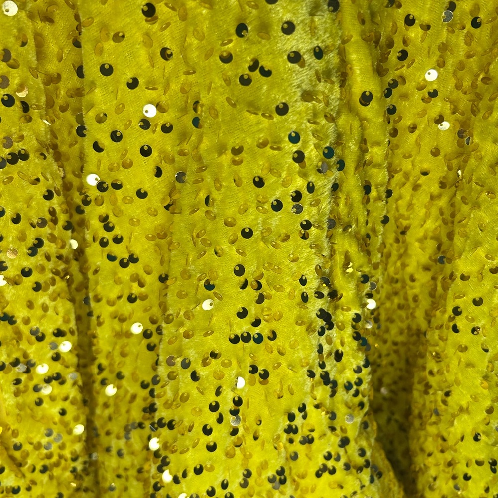 Radiant Yellow Sequin Midi Dress - Picture 4 of 7